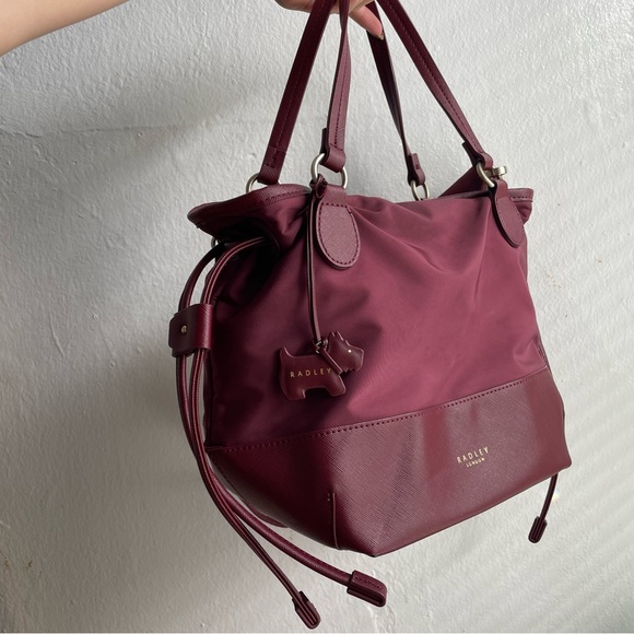 Plum Nylon Radley London Purse - Shoulde Bay - Picture 2 of 10
